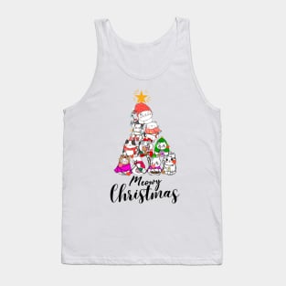 Meowy And Bright Christmas Cat Lover Gift Tank Top